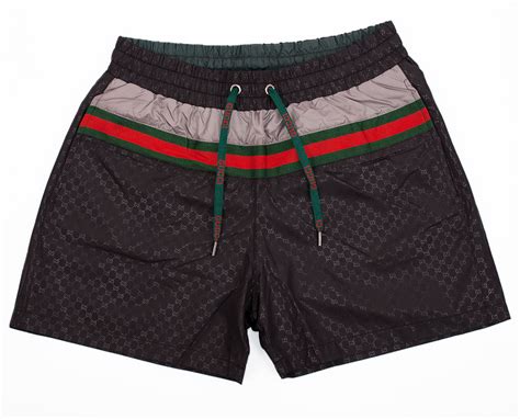 gucci swim shorts black mens swim trunks|gucci swimsuit dhgate.